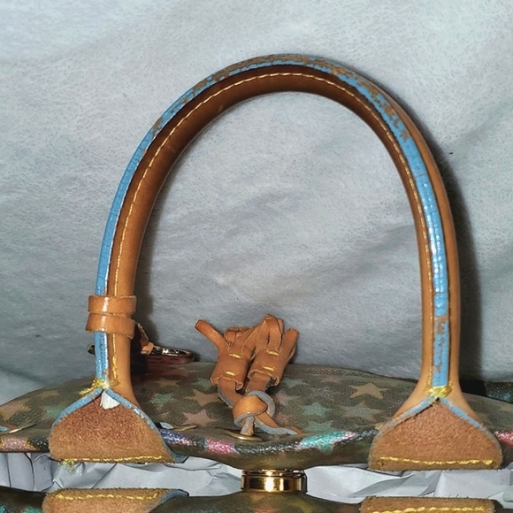 Dooney & Bourke Vintage Y2K Scribble Stars Satchel Bag Purse - Picture 13 of 16